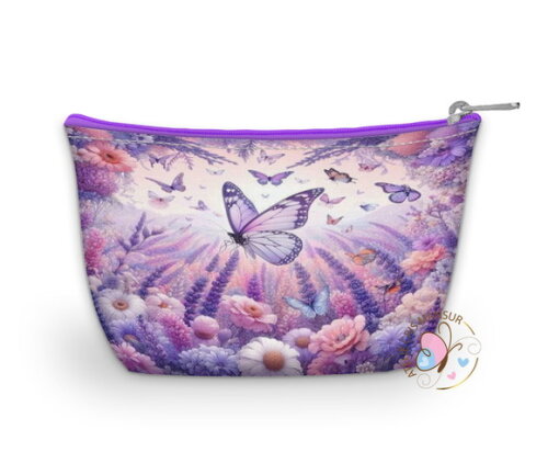 Necessaire Personalizada Jardim das Borboleta - Lavanda