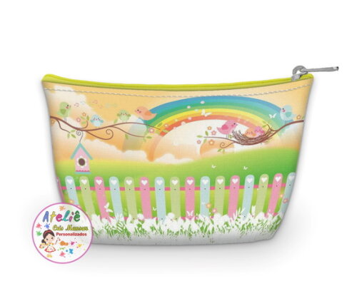 Necessaire personalizada Jardim arco iris