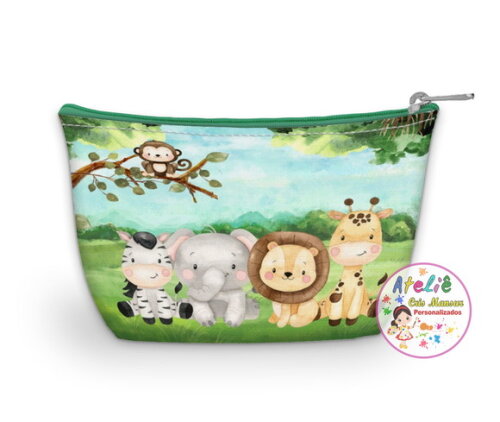 Necessaire personalizada Safári Baby Candy Aquarela