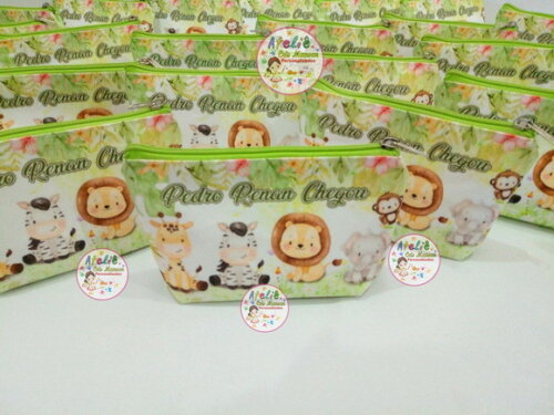 Necessaire Personalizada Safári Baby aquarela