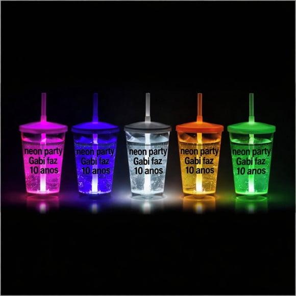 20 Copos Leds 500ml Personalizados