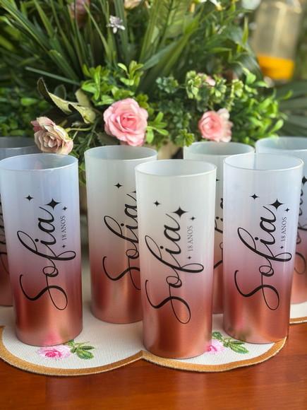 20 Copos Long Drink Degrade - Aniversário