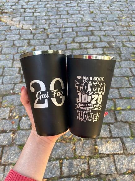 20 Copos Twister 500 ml com Borda Metalizada
