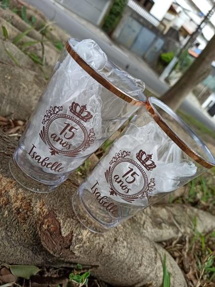 20 Copos Twister 500 ml com Borda Rose