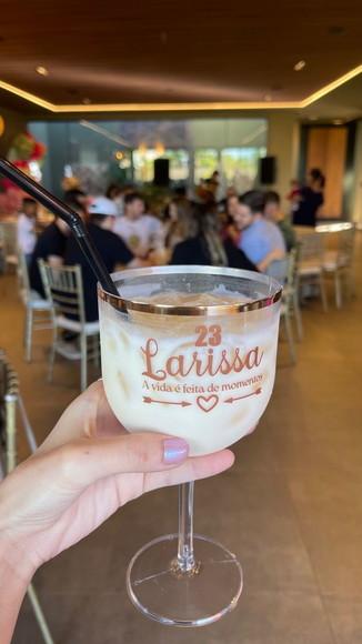 20 Taças Gin com Borda Metalizada - Taça Gin Personalizada