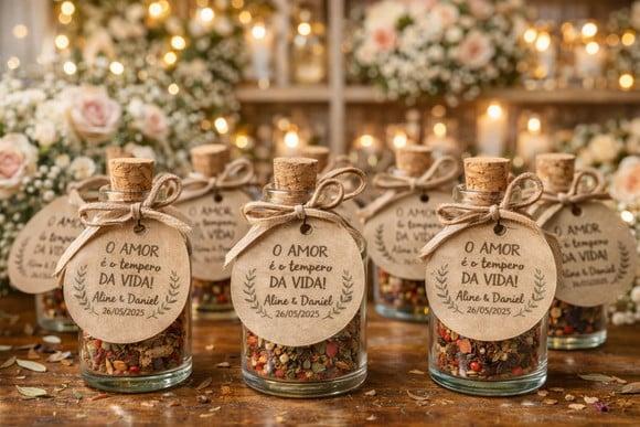 30 Garrafinhas de Vidro 30 ml - Lembrancinha para Casamento