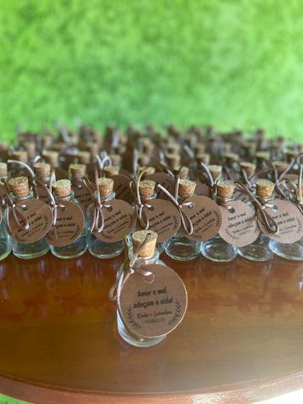 30 Garrafinhas de Vidro 30 ml - Lembrancinha para Casamento