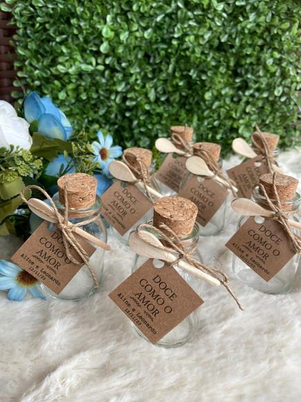 50 Potinhos de Vidro 60 Ml- Lembrancinha para Colocar Mel