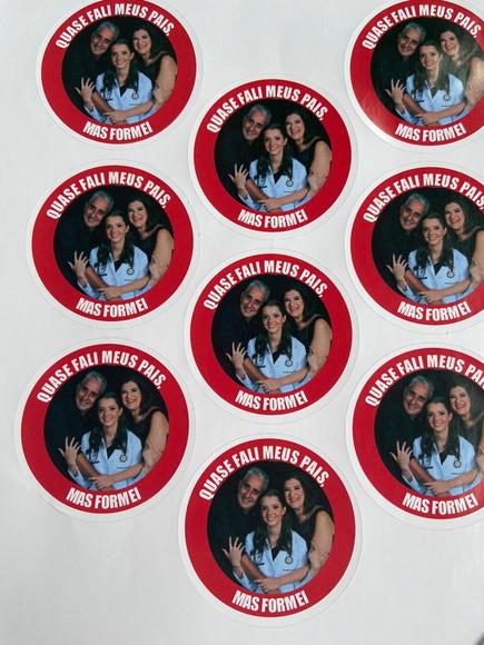 60 Adesivos 6x6 para Formatura