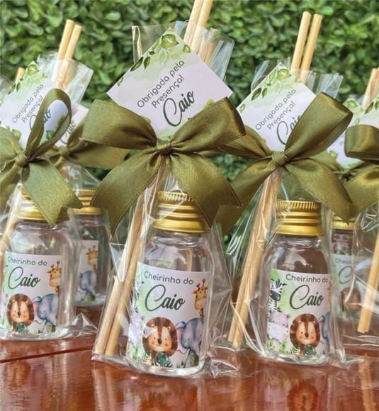 60 Lembrancinhas Aromatizador de Ambiente -safari