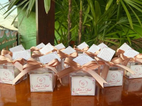 Caixinha com Amêndoas - Lembrancinha para Casamento