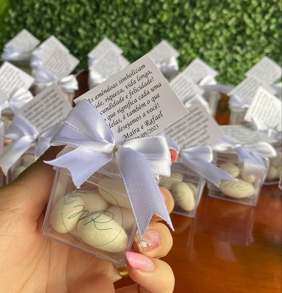 Caixinha com Amêndoas - Lembrancinha para Casamento