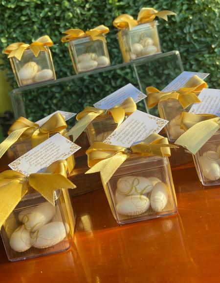 Caixinha com Amêndoas - Lembrancinha Personalizada