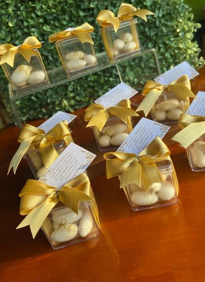 Caixinha com Amêndoas - Lembrancinha Personalizada