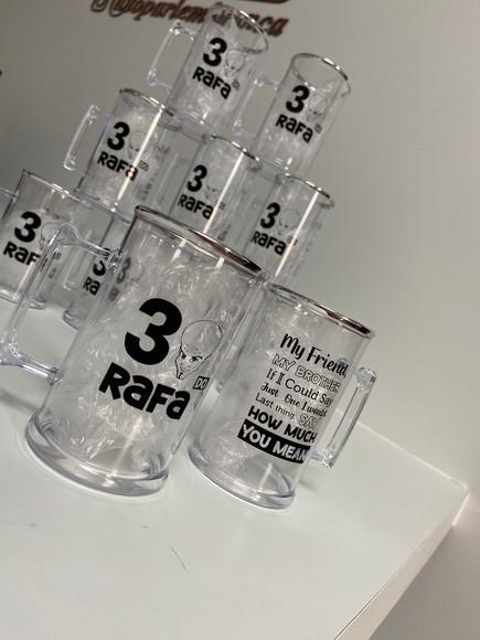 Caneca 300 ml com Borda Prateada
