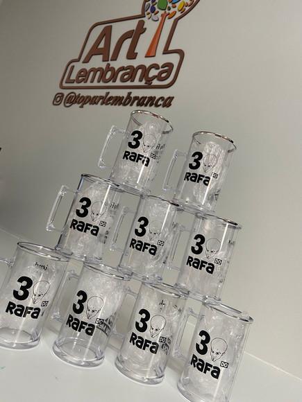 Caneca 300 ml com Borda Prateada
