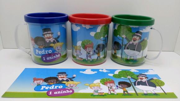 Caneca Acrilica Rosqueável - Lembrancinha Infantil