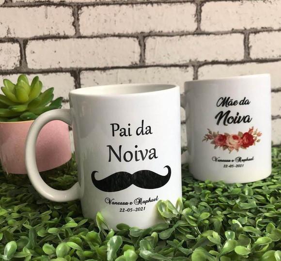 Caneca de Porcelana Personalizada- Pais dos Noivos