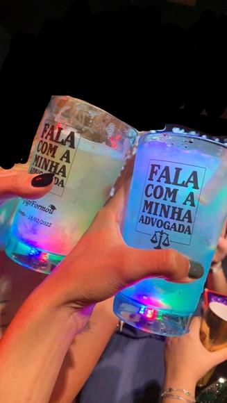 Copo com Pisca Pisca para Formatura