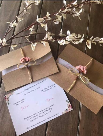 Convites para Casamento Rustico Chic