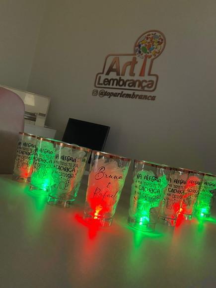 Copos com Led 500 ml com Borda Personalizado- Chá Bar