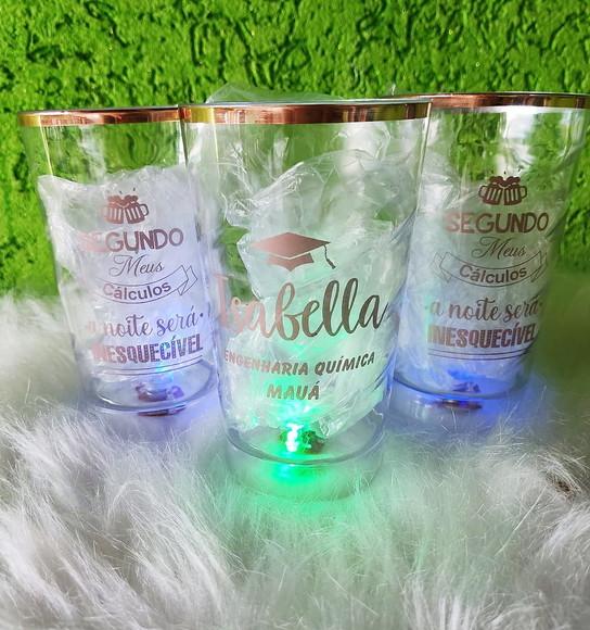 Copos com Led 500 ml com Borda Personalizado