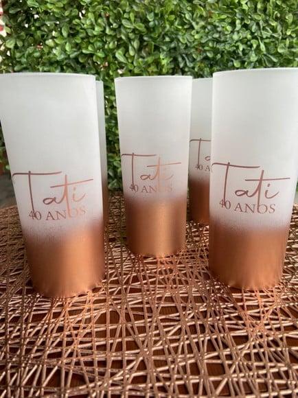 Copos Long Drink Degrade Rose Gold