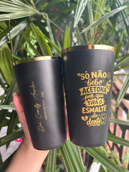 Copos Twister com Borda Metalizada - Copos para Formatura