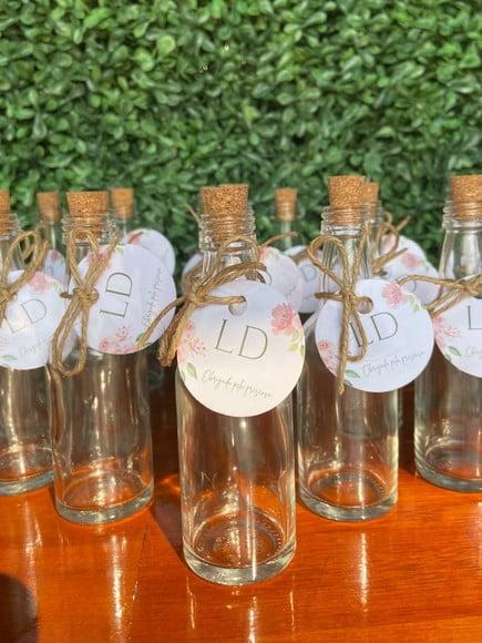 Garrafinha de Vidro e Rolha Personalizada - 50 ml