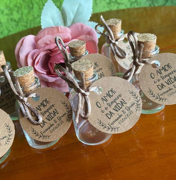 Garrafinhas para Tempero do Amor - Lembrancinha de Casamento