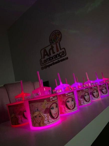 Kit Cineminha Barbie Baldinho + com Copo Led