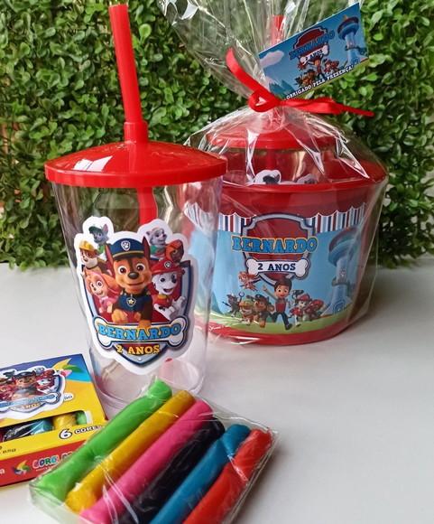 Kit Cineminha:balde de Pipoca + Copo da Patrulha Canina