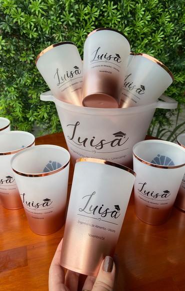 Kit de 40 Copos Degrade + Balde Personalizado - Formatura