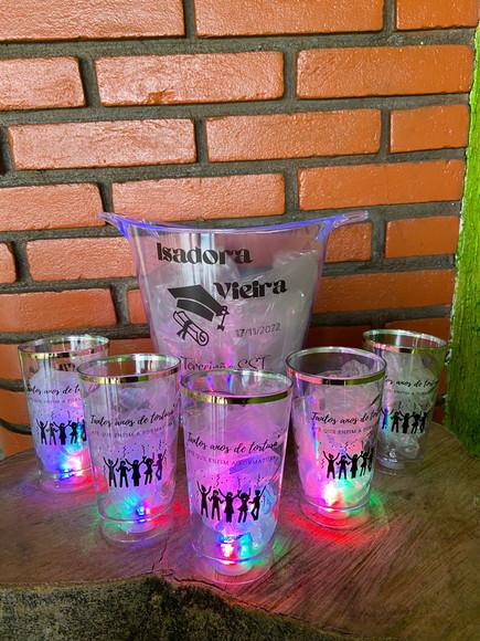 Kit de Copos Led + Balde Personalizado