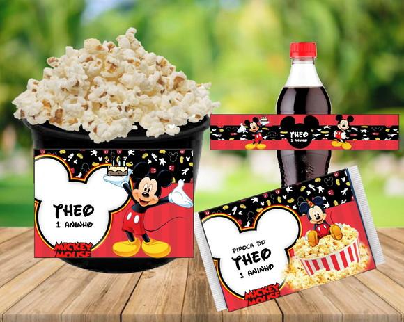 Kit Pipoca Personalizado - Mickey