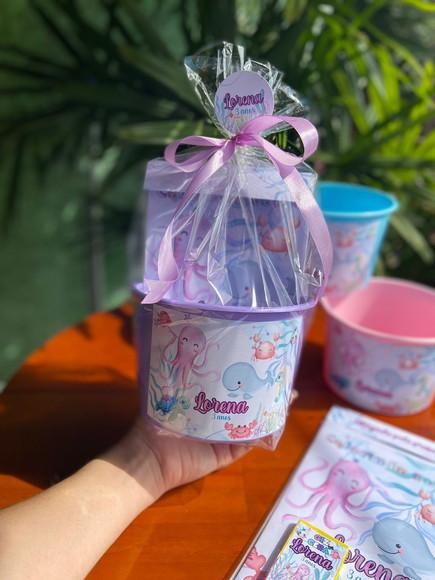 Kit Revestinha + Baldinho de Pipoca Personalizado