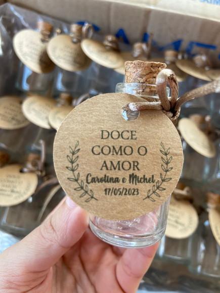 Potinho de Vidro para Mel - Lembrancinha para Casamento