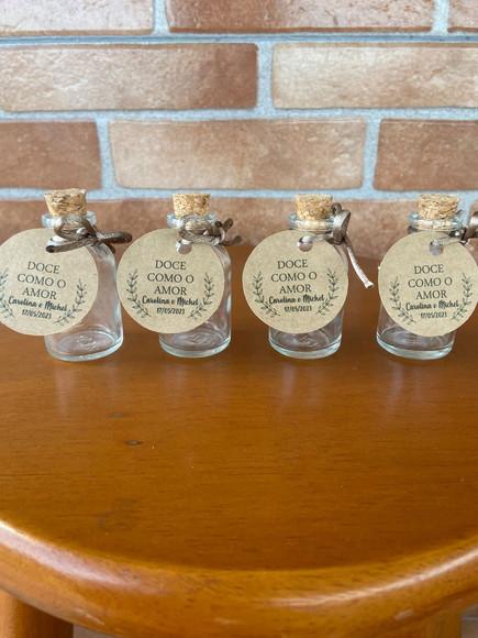 Potinho de Vidro para Mel - Lembrancinha para Casamento