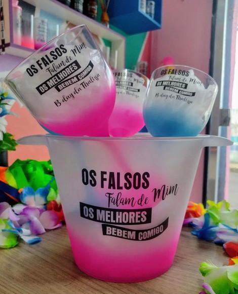 Promoção Kit de 10 Taças Gin + Balde Personalizado