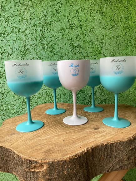 Taça Gin com Arte Colorida