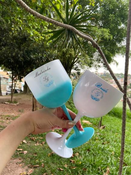 Taça Gin com Arte Colorida