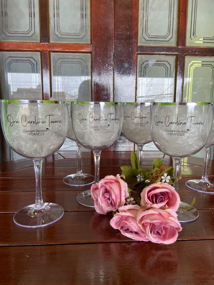 Taça Gin com Borda Metalizada - Taça Gin Formatura