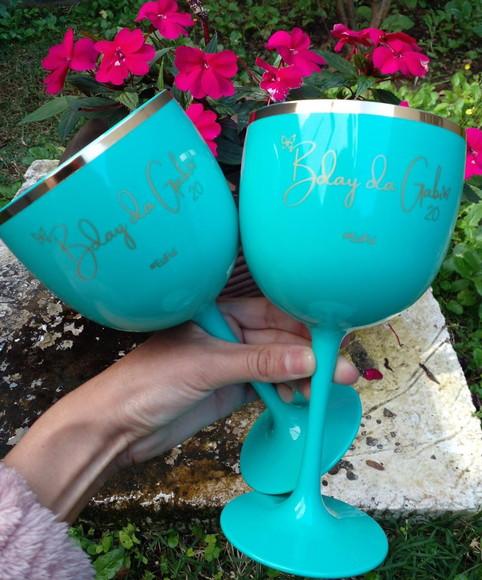 Taça Gin com Borda Metalizada - Taça Bday