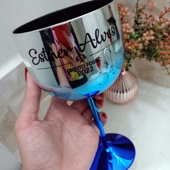Taça Gin Metalizada Degrade