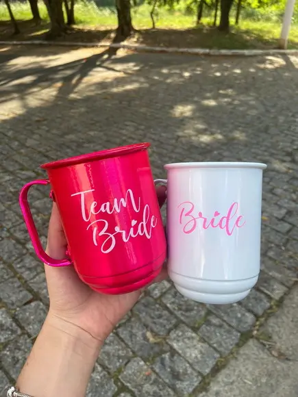 20 Copos Alumínio Team Bride +1 Copo Bride