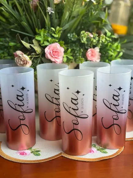 20 Copos Long Drink Degrade - Aniversário