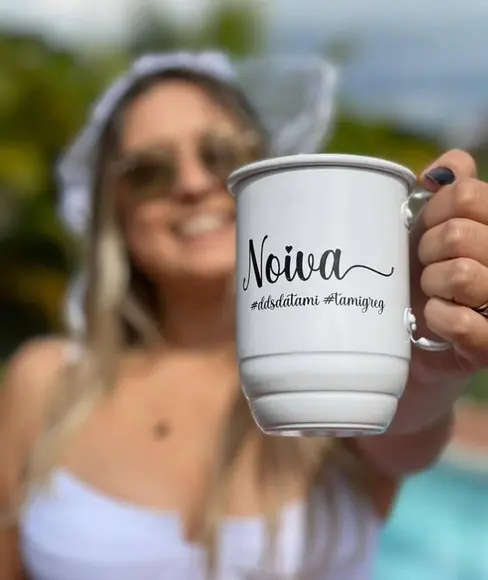 20 Caneca Alumínio Team Bride + 1 Caneca da Noiva