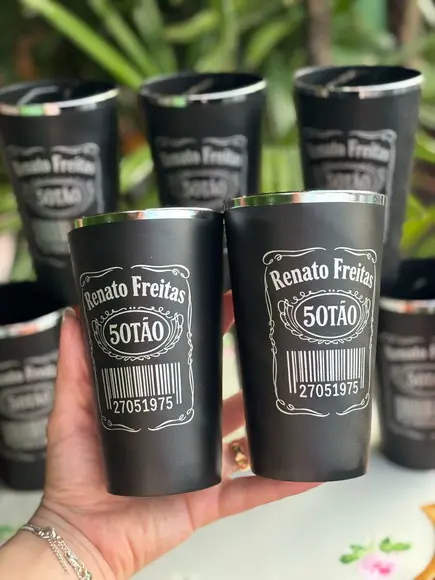 20 Copos Twister 500 ml com Borda Metalizada