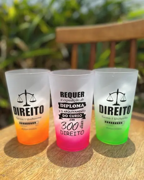 20 Copos Twister Degrade - Copos para Formatura