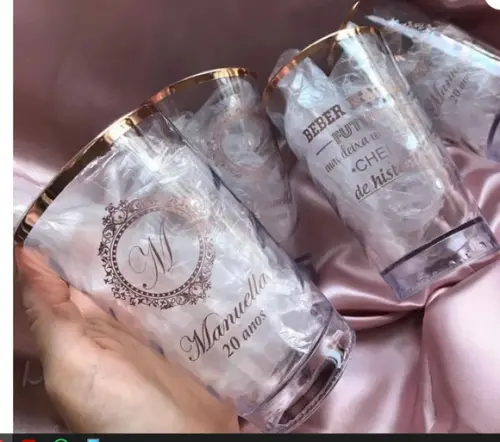 250 Copos Twister com Borda Metalizada Rose Gold- Promoção